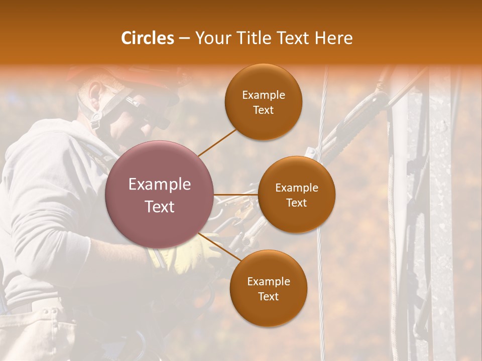 Climbing Construction Telecommunications Equipment PowerPoint Template