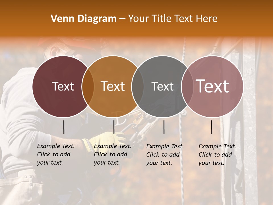 Climbing Construction Telecommunications Equipment PowerPoint Template
