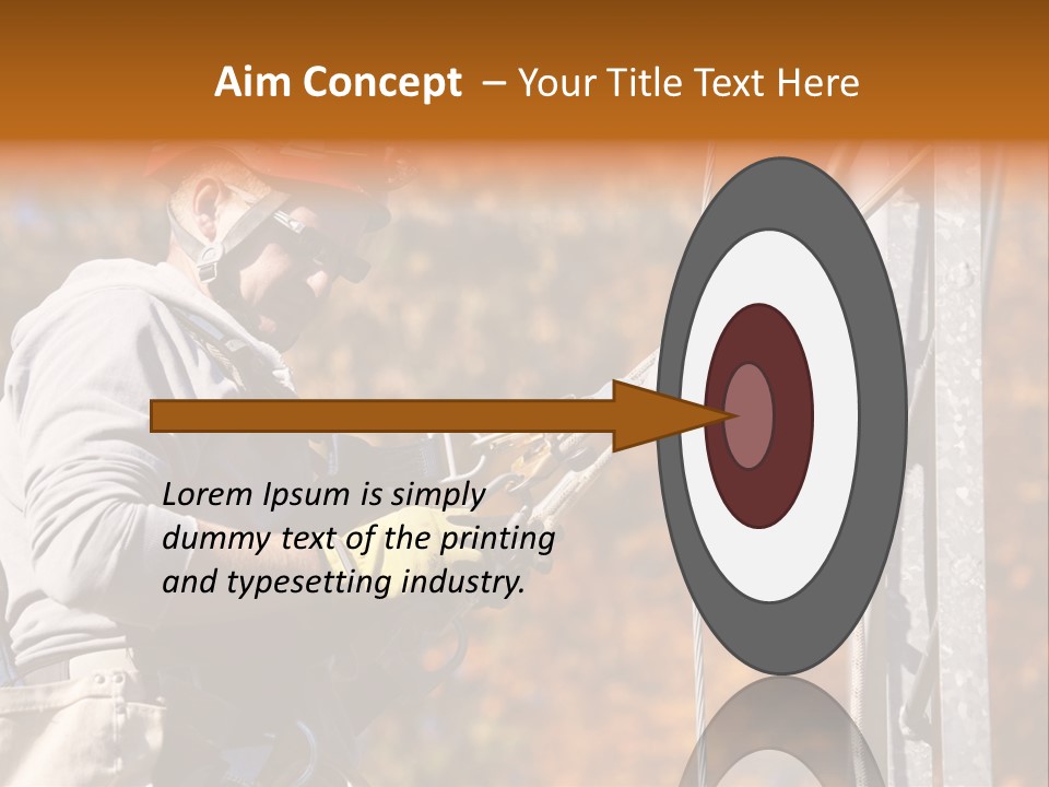 Climbing Construction Telecommunications Equipment PowerPoint Template