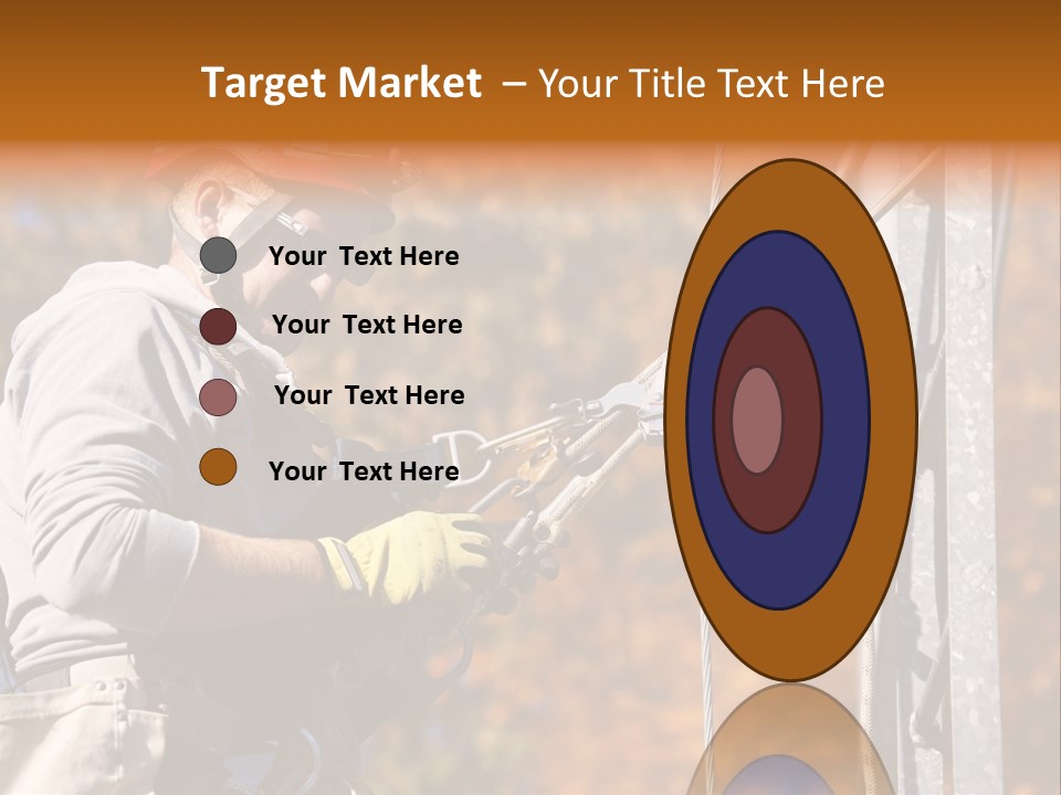 Climbing Construction Telecommunications Equipment PowerPoint Template