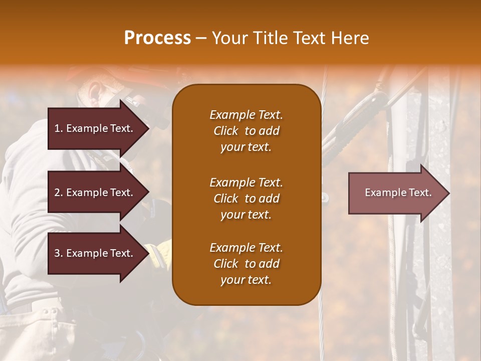 Climbing Construction Telecommunications Equipment PowerPoint Template