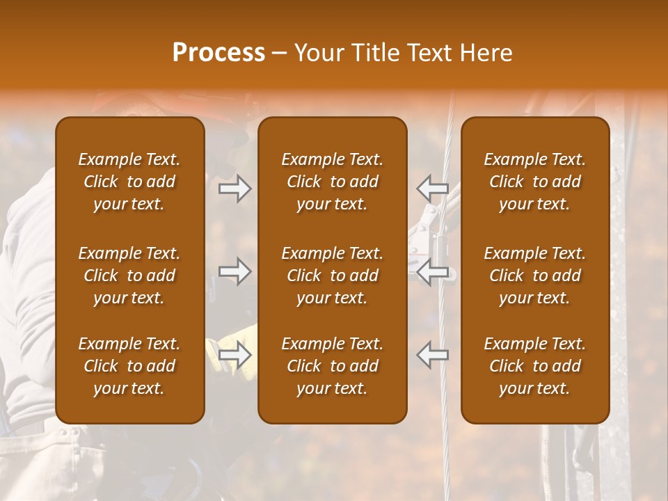 Climbing Construction Telecommunications Equipment PowerPoint Template