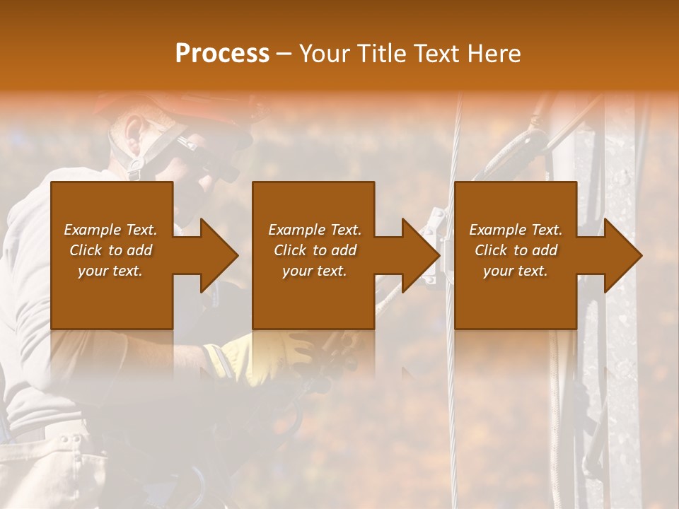 Climbing Construction Telecommunications Equipment PowerPoint Template
