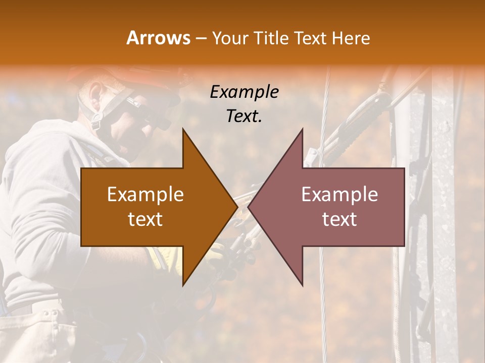 Climbing Construction Telecommunications Equipment PowerPoint Template