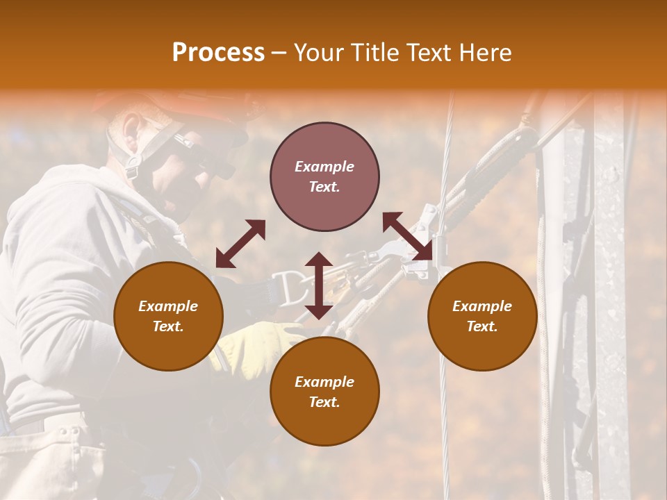 Climbing Construction Telecommunications Equipment PowerPoint Template