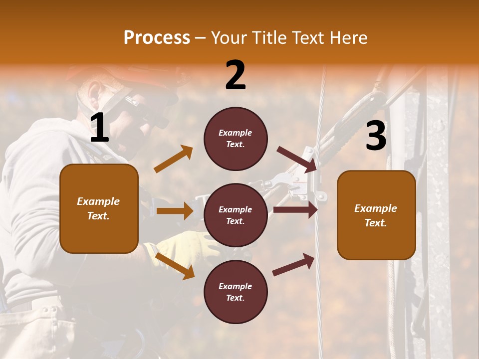 Climbing Construction Telecommunications Equipment PowerPoint Template
