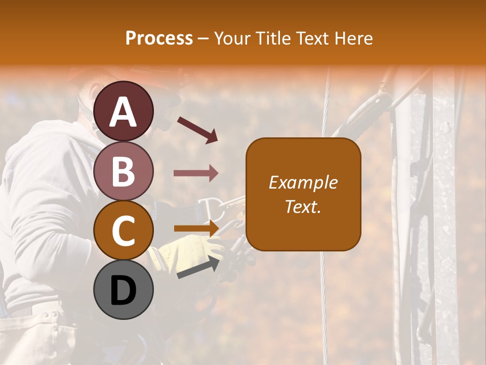 Climbing Construction Telecommunications Equipment PowerPoint Template