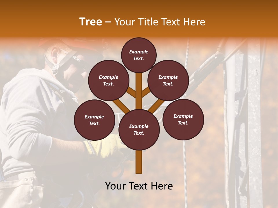 Climbing Construction Telecommunications Equipment PowerPoint Template