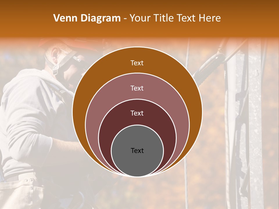 Climbing Construction Telecommunications Equipment PowerPoint Template