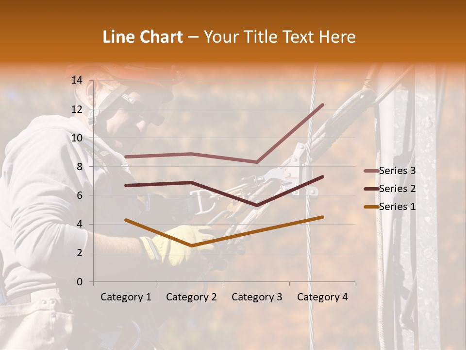 Climbing Construction Telecommunications Equipment PowerPoint Template