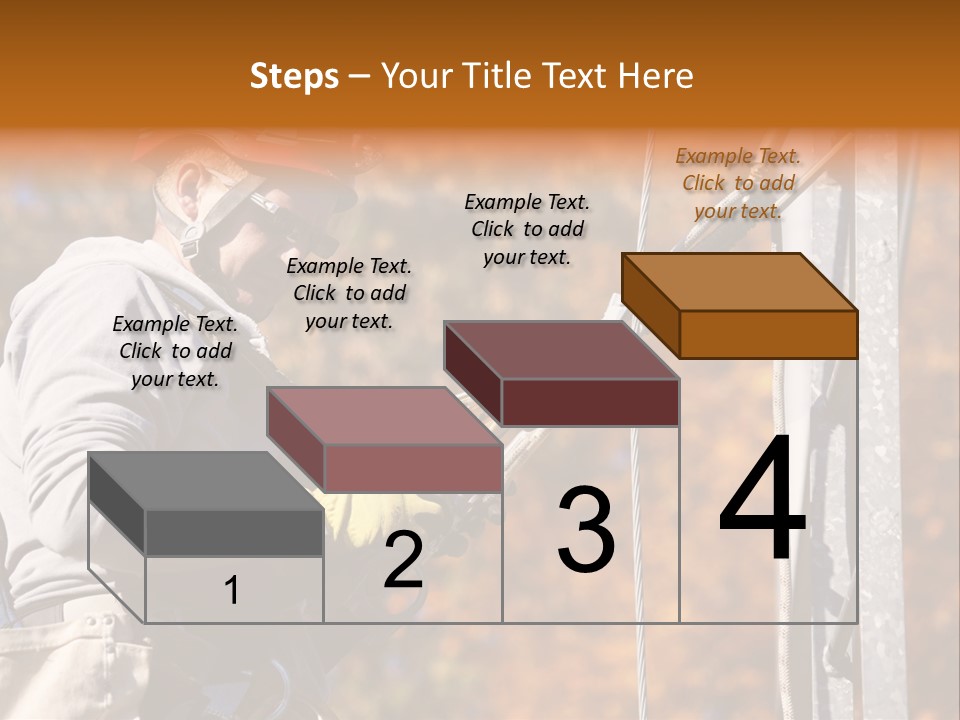 Climbing Construction Telecommunications Equipment PowerPoint Template