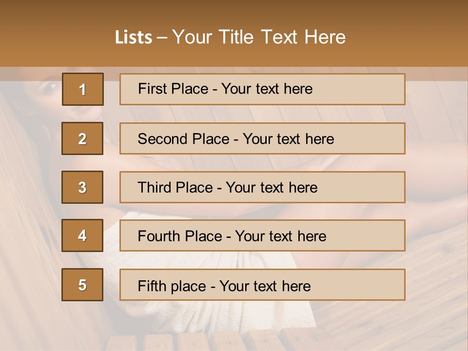 Warm Sauna Pretty PowerPoint Template