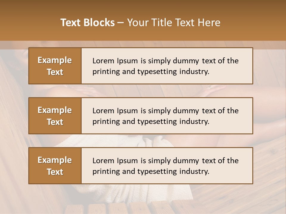 Warm Sauna Pretty PowerPoint Template