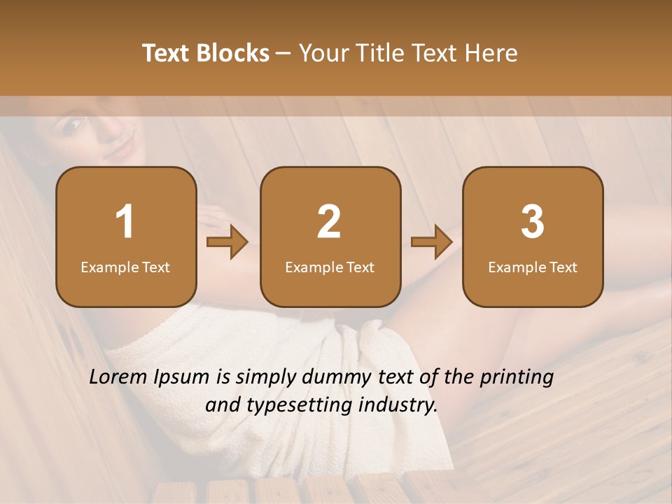 Warm Sauna Pretty PowerPoint Template