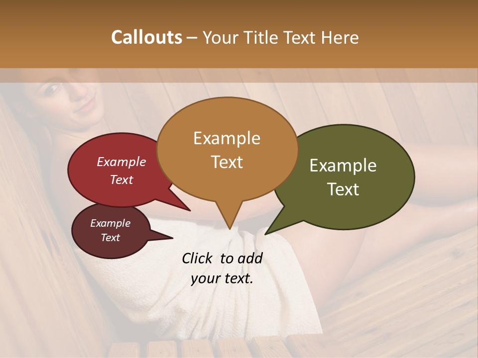 Warm Sauna Pretty PowerPoint Template