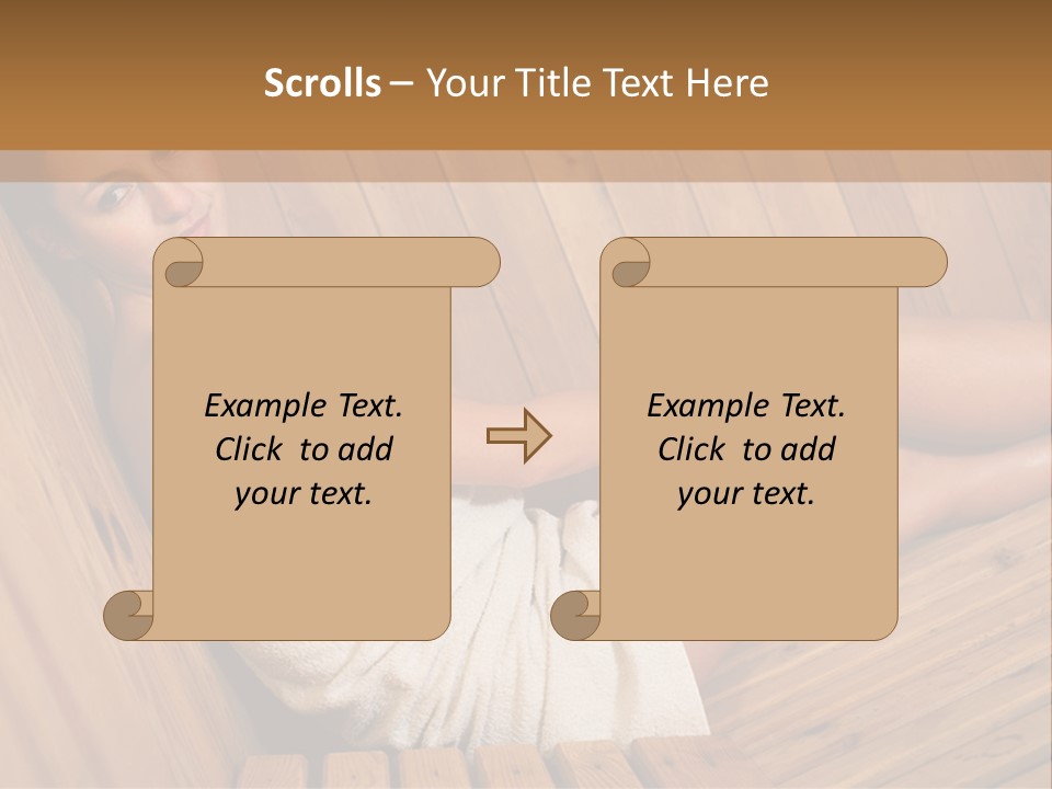 Warm Sauna Pretty PowerPoint Template