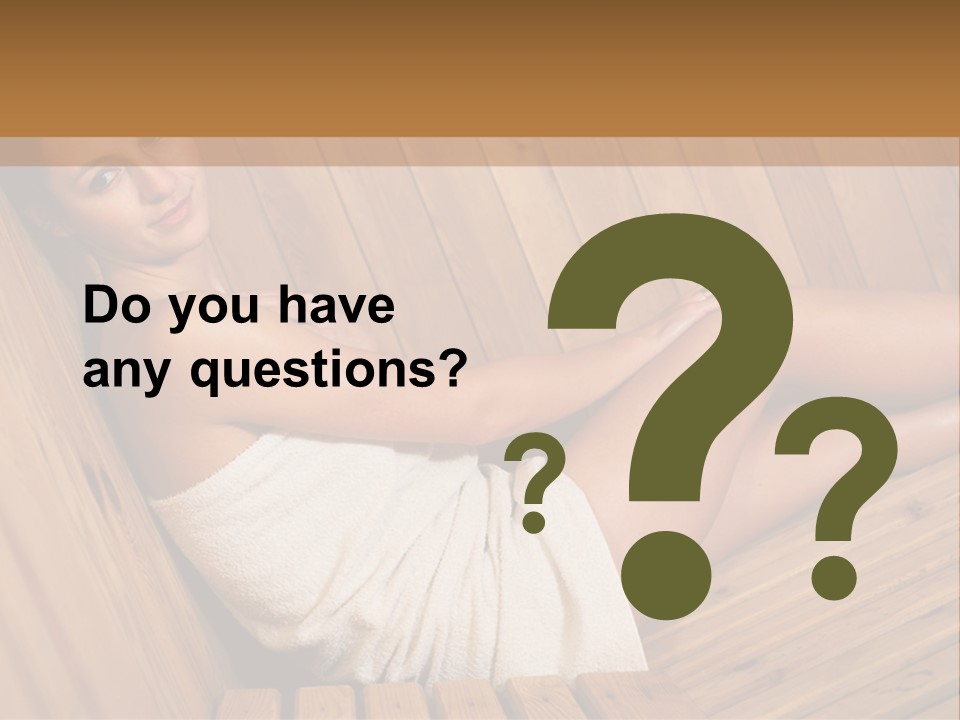 Warm Sauna Pretty PowerPoint Template