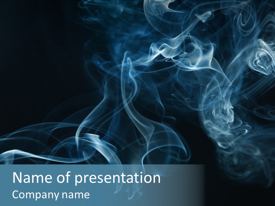 A Blue Smoke Powerpoint Presentation PowerPoint Template