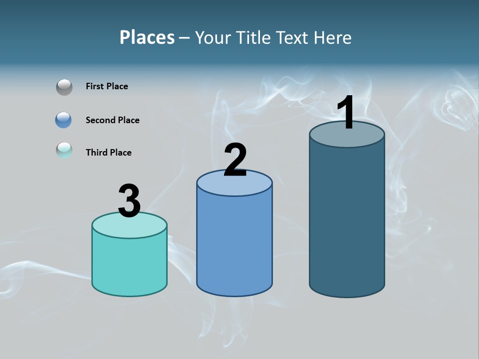 A Blue Smoke Powerpoint Presentation PowerPoint Template
