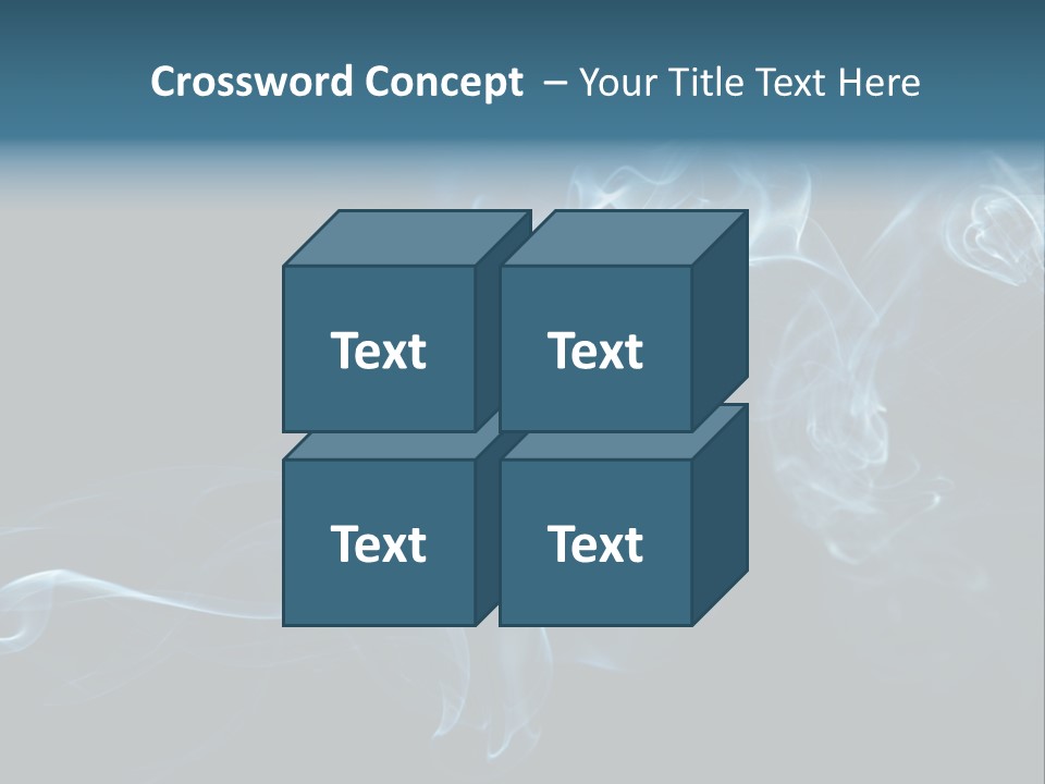 A Blue Smoke Powerpoint Presentation PowerPoint Template
