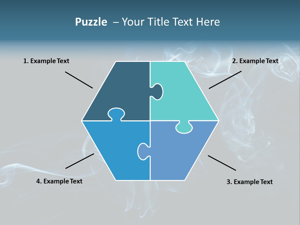 A Blue Smoke Powerpoint Presentation PowerPoint Template