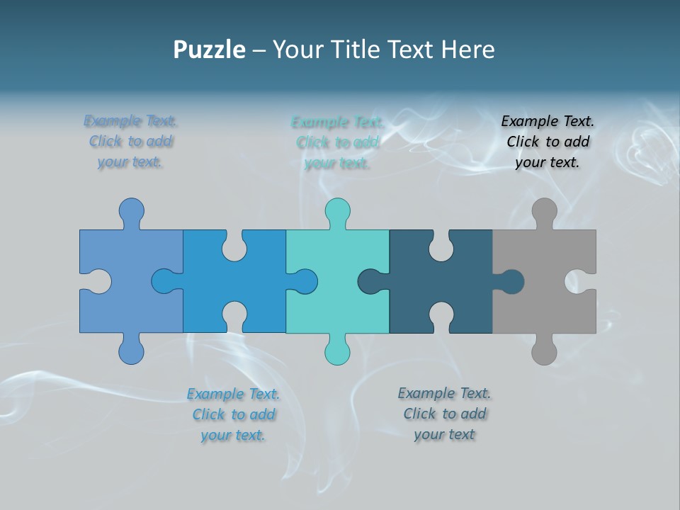 A Blue Smoke Powerpoint Presentation PowerPoint Template