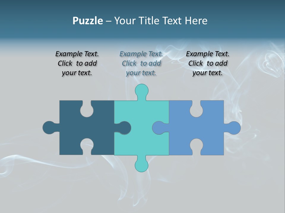 A Blue Smoke Powerpoint Presentation PowerPoint Template