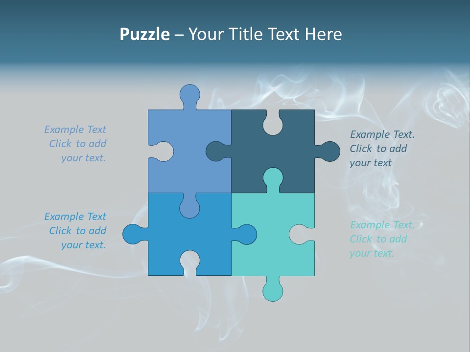 A Blue Smoke Powerpoint Presentation PowerPoint Template