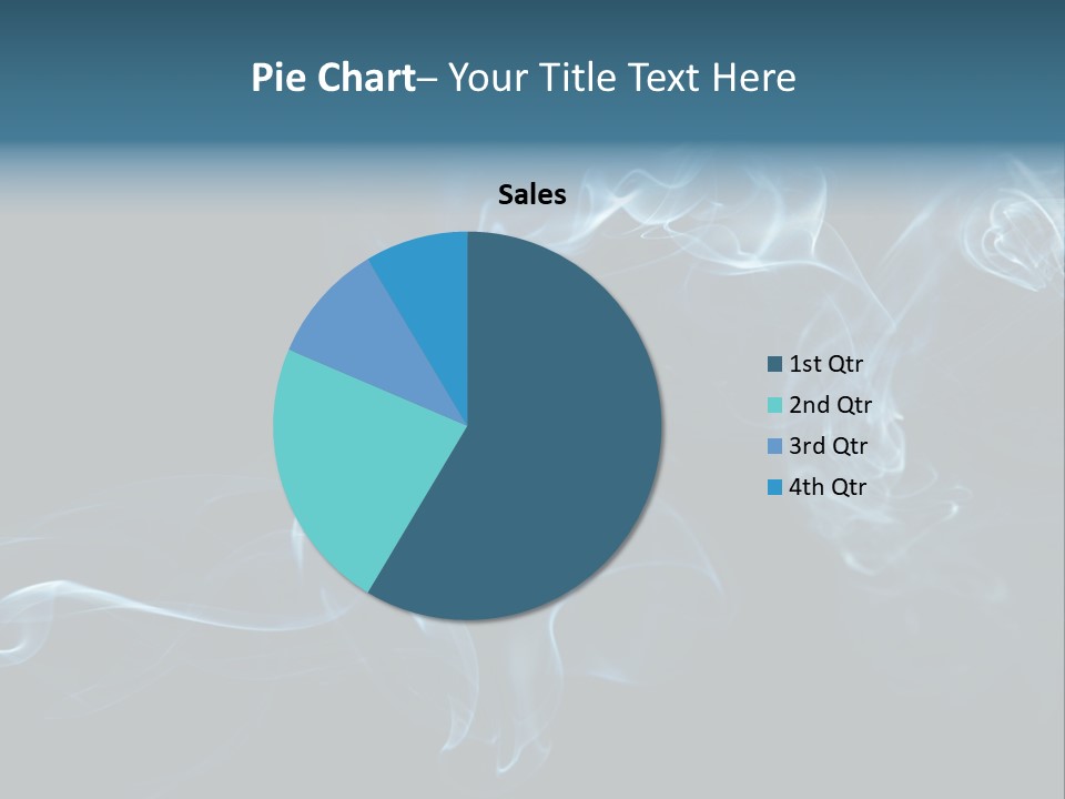A Blue Smoke Powerpoint Presentation PowerPoint Template