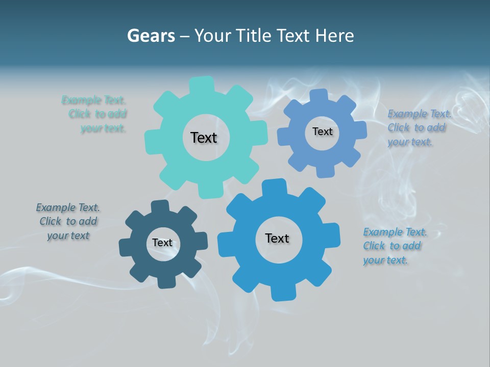 A Blue Smoke Powerpoint Presentation PowerPoint Template