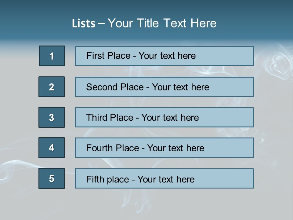 A Blue Smoke Powerpoint Presentation PowerPoint Template