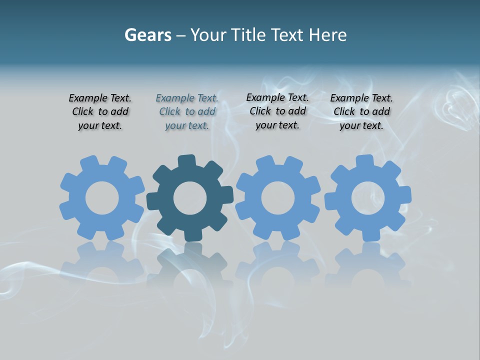 A Blue Smoke Powerpoint Presentation PowerPoint Template