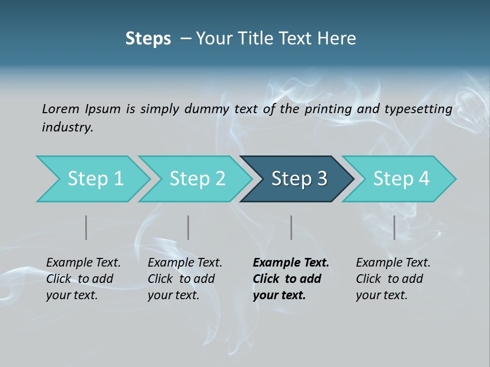 A Blue Smoke Powerpoint Presentation PowerPoint Template