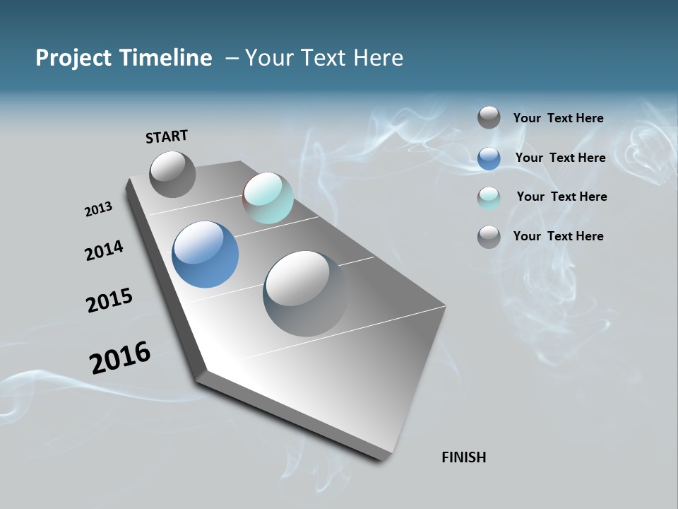 A Blue Smoke Powerpoint Presentation PowerPoint Template