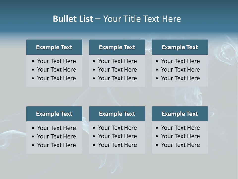 A Blue Smoke Powerpoint Presentation PowerPoint Template