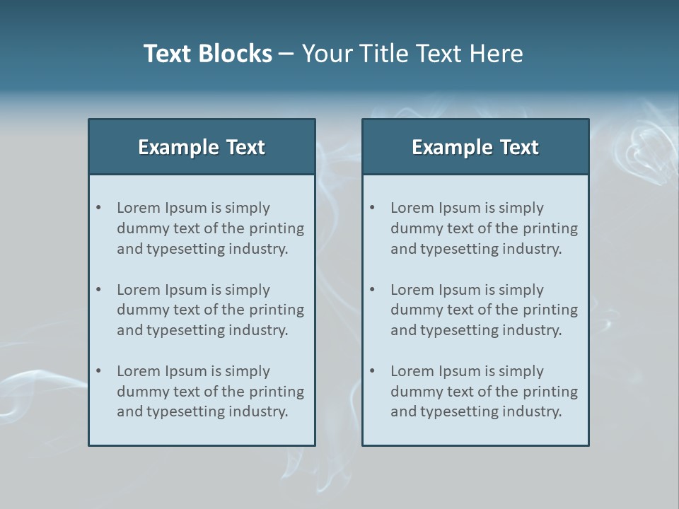 A Blue Smoke Powerpoint Presentation PowerPoint Template