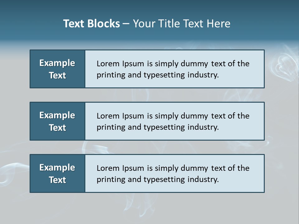 A Blue Smoke Powerpoint Presentation PowerPoint Template