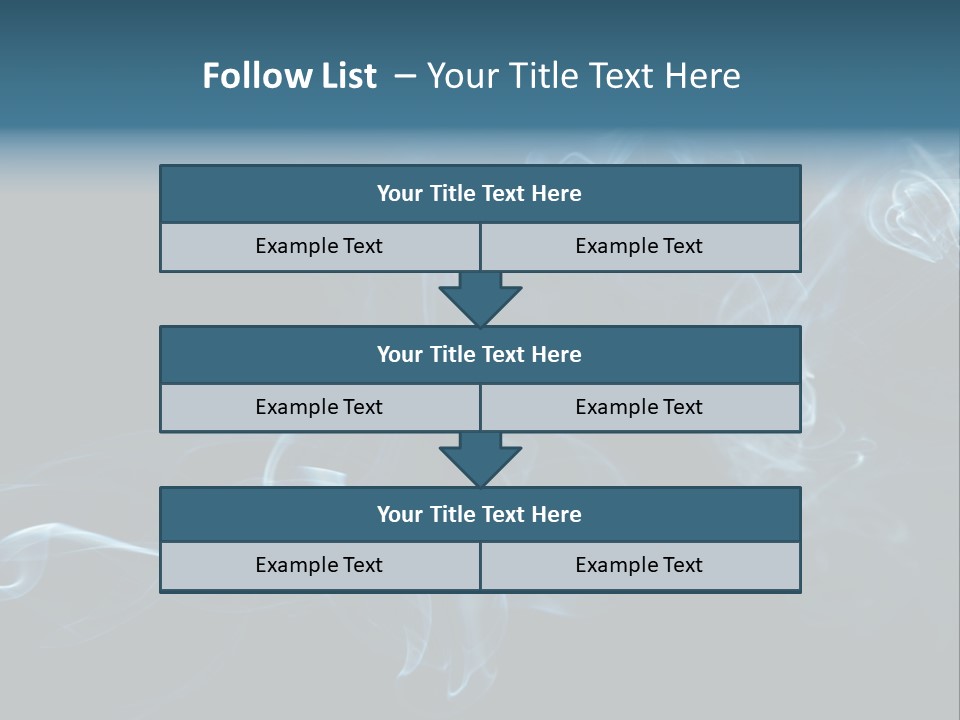 A Blue Smoke Powerpoint Presentation PowerPoint Template