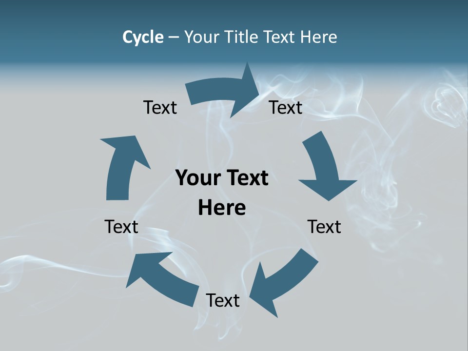 A Blue Smoke Powerpoint Presentation PowerPoint Template