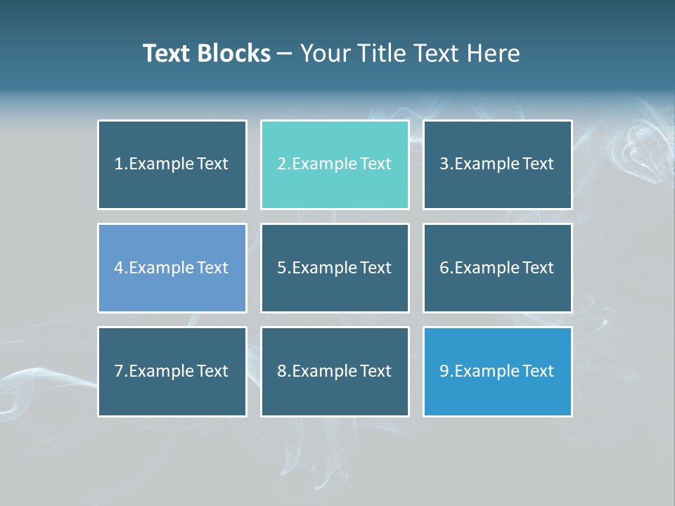 A Blue Smoke Powerpoint Presentation PowerPoint Template