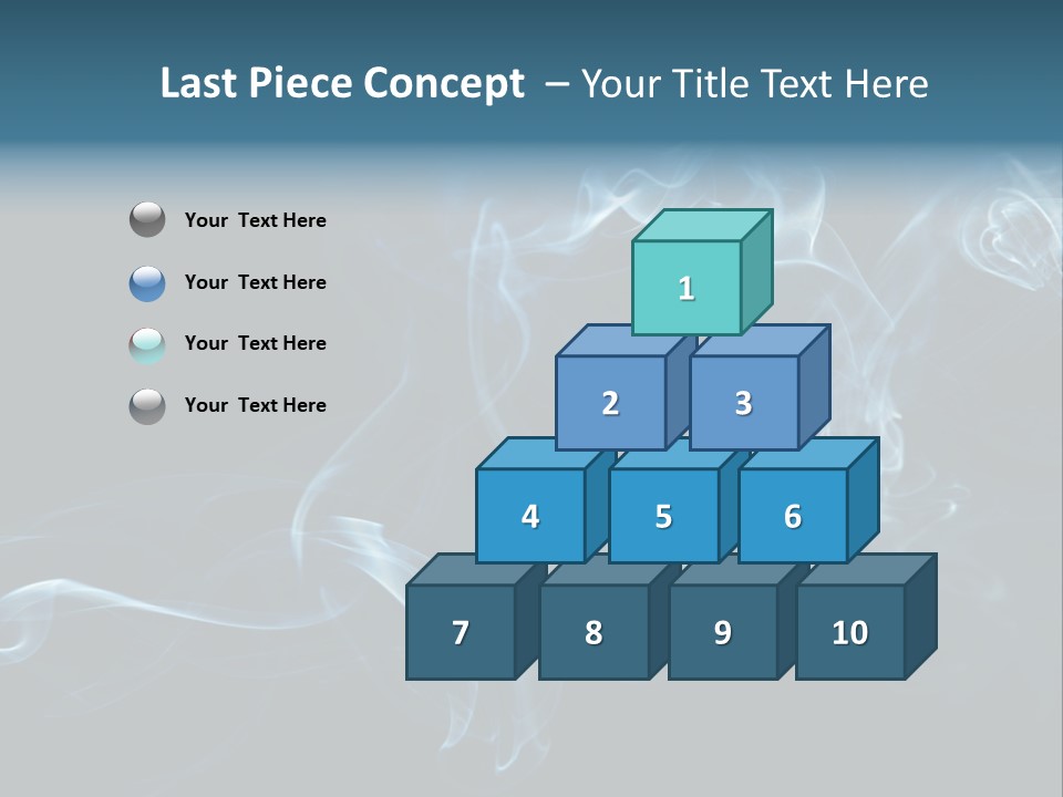 A Blue Smoke Powerpoint Presentation PowerPoint Template