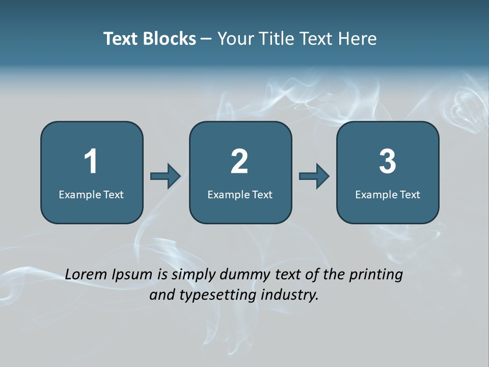 A Blue Smoke Powerpoint Presentation PowerPoint Template