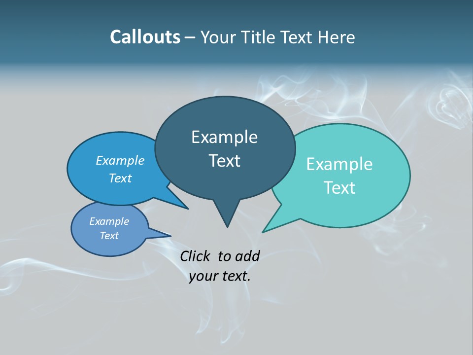 A Blue Smoke Powerpoint Presentation PowerPoint Template