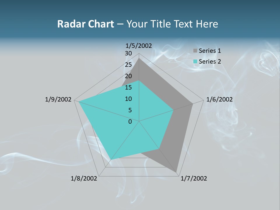 A Blue Smoke Powerpoint Presentation PowerPoint Template