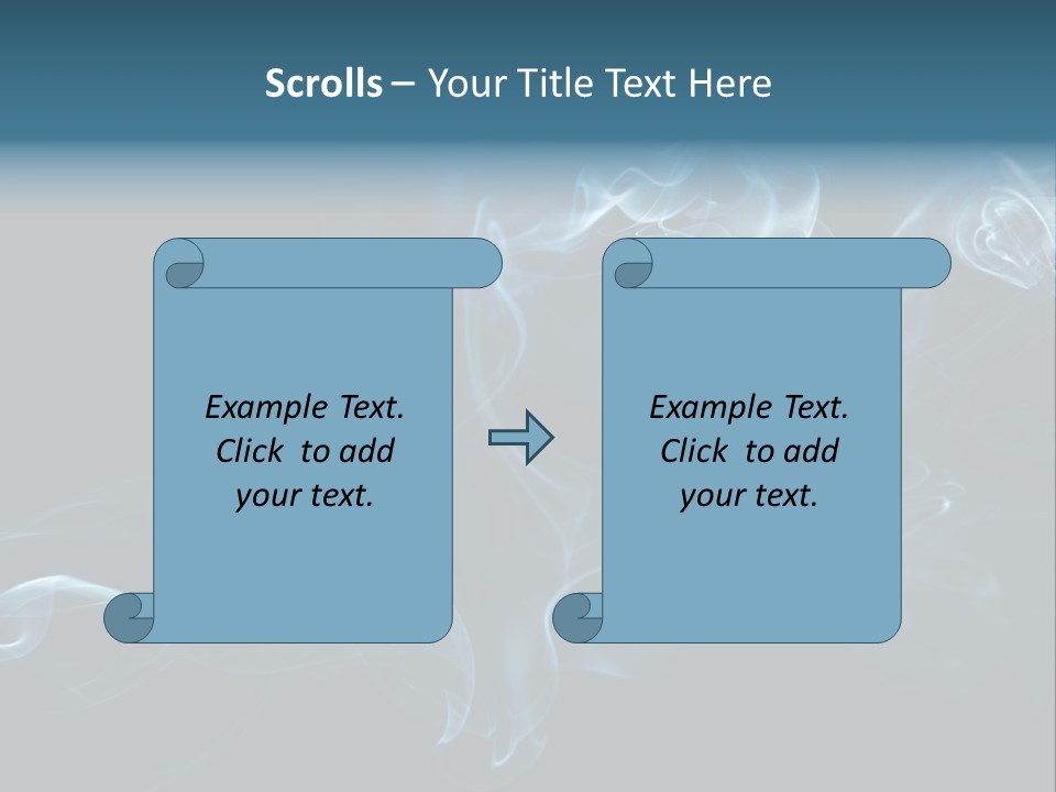 A Blue Smoke Powerpoint Presentation PowerPoint Template
