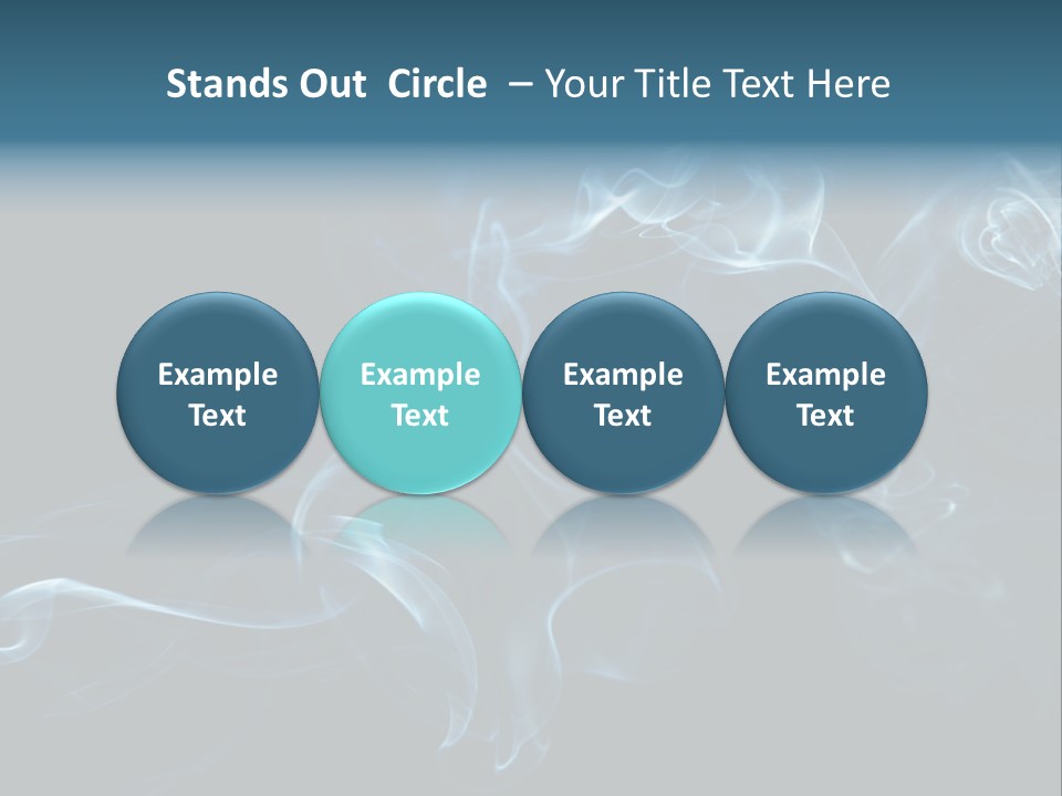 A Blue Smoke Powerpoint Presentation PowerPoint Template