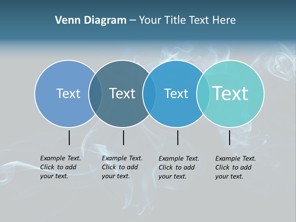 A Blue Smoke Powerpoint Presentation PowerPoint Template