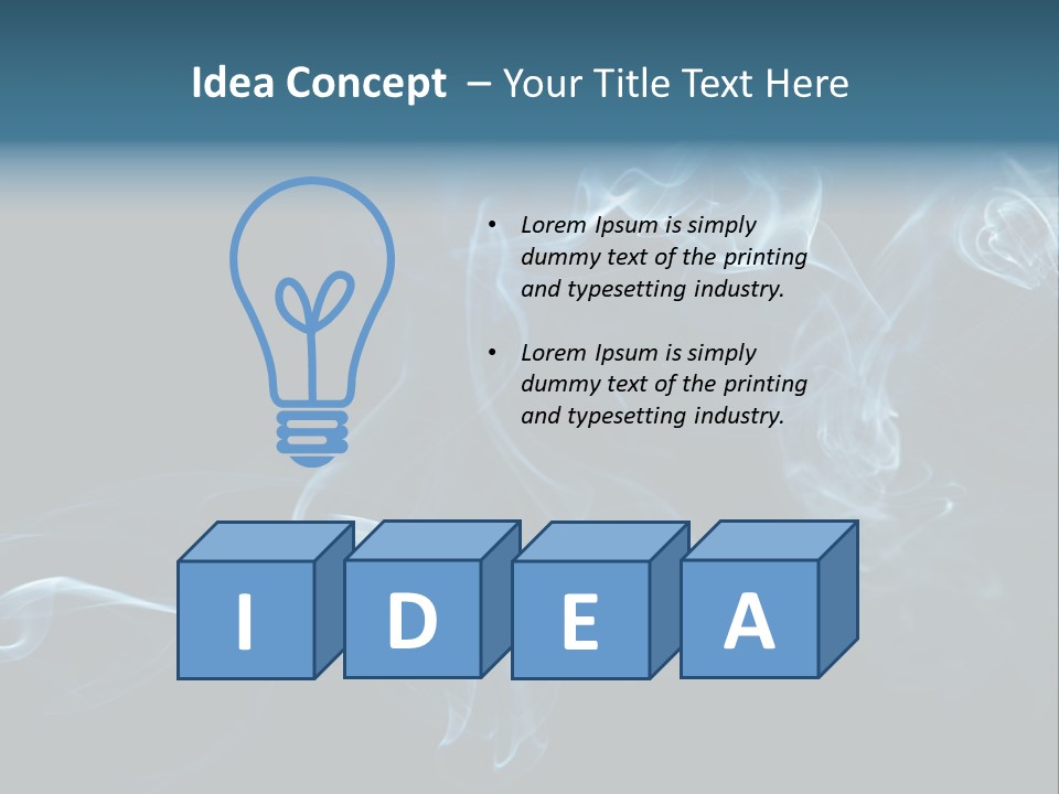 A Blue Smoke Powerpoint Presentation PowerPoint Template