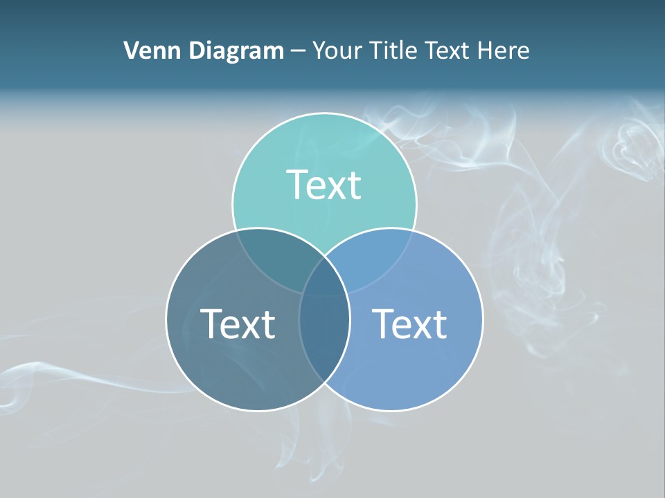 A Blue Smoke Powerpoint Presentation PowerPoint Template