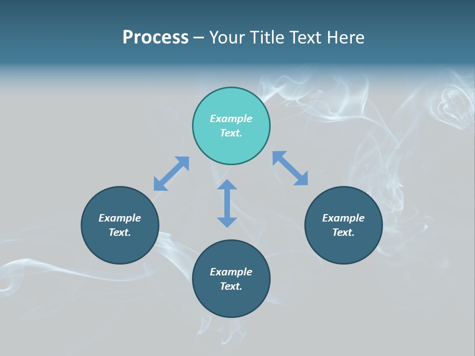 A Blue Smoke Powerpoint Presentation PowerPoint Template